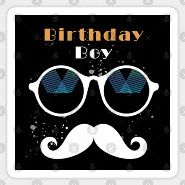 Birthday Boy BG Happy Birthday Sticker TeePublic